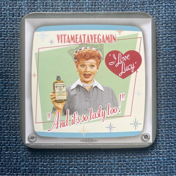 I Love Lucy Retro Set of 4 Coasters Chocolate Factory, Road Trip, Best Friends - Picture 5 of 6